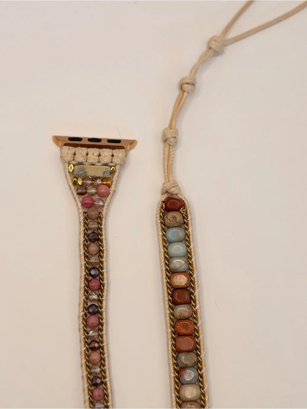 Apple Watch Band With Real Stones, 38/40/41mm, long wrap around band